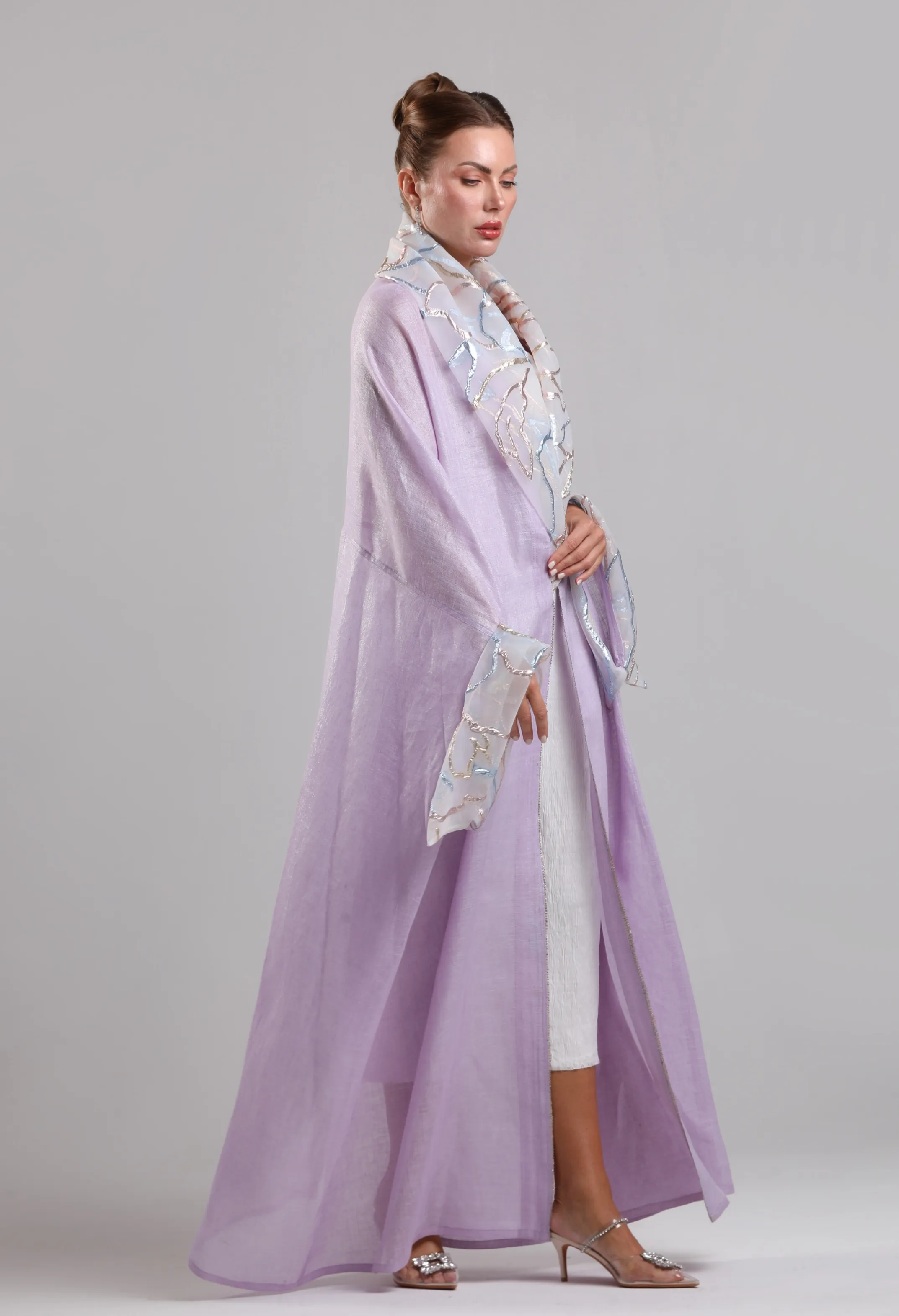 بشت لينن فاخر - بنفسجي