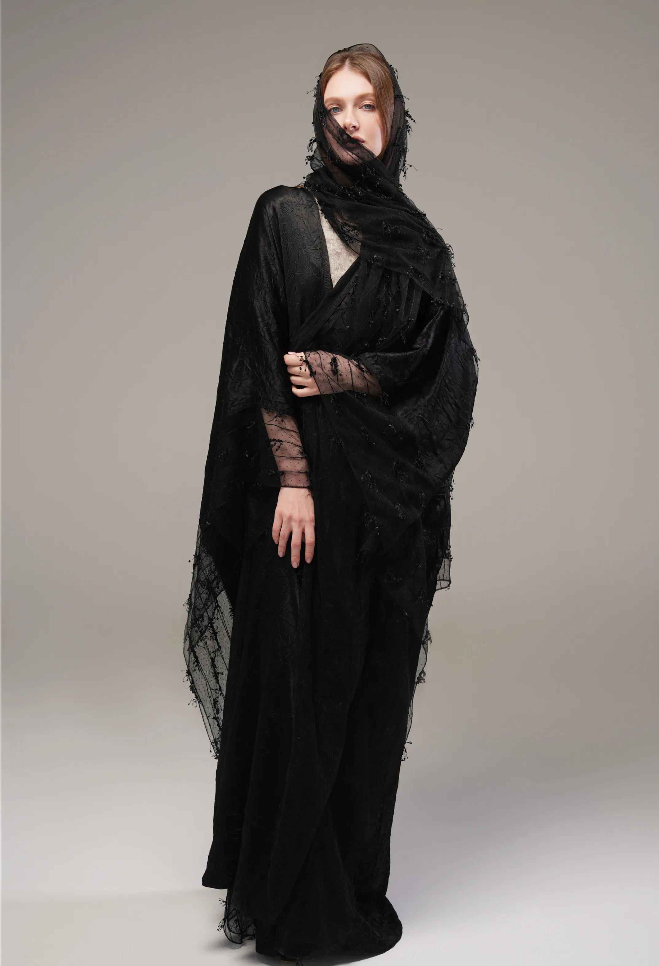 عباية حرير  مجعد