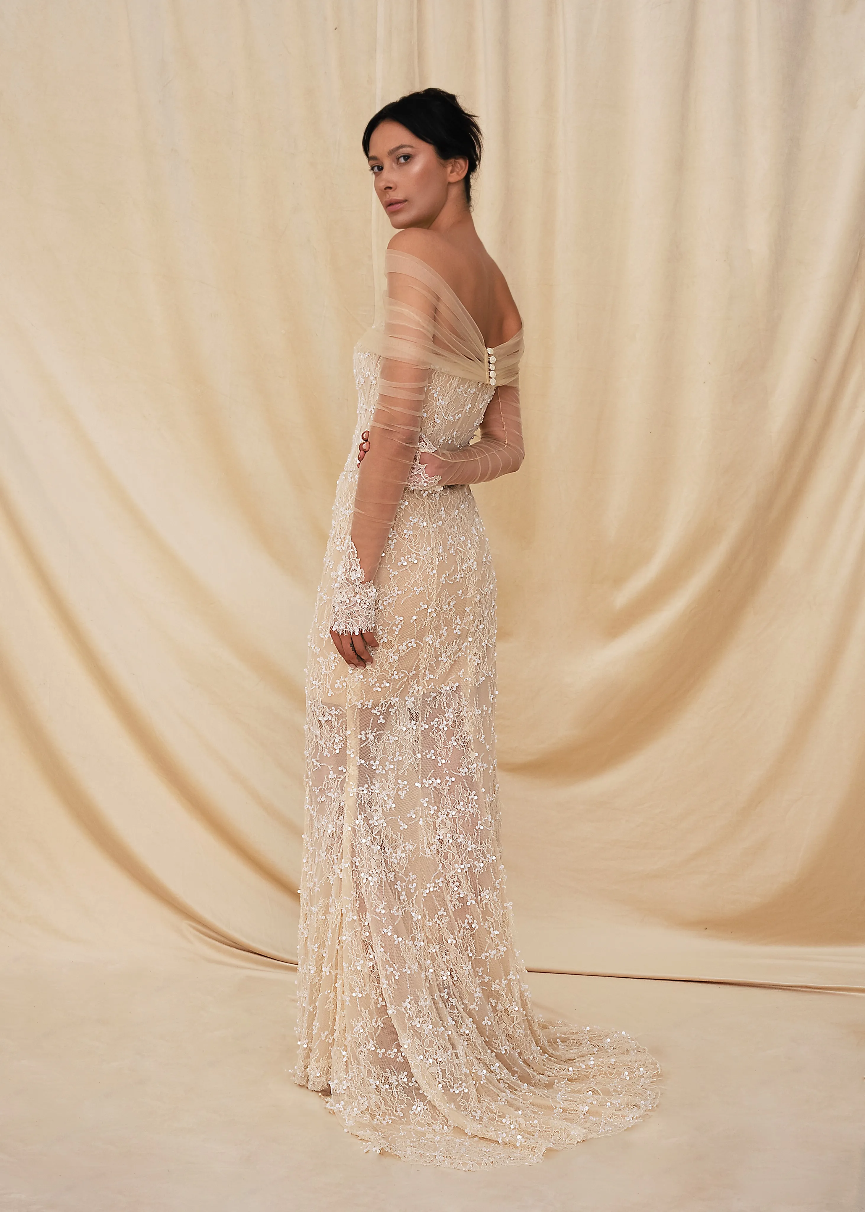 فستان سهرة شامبين