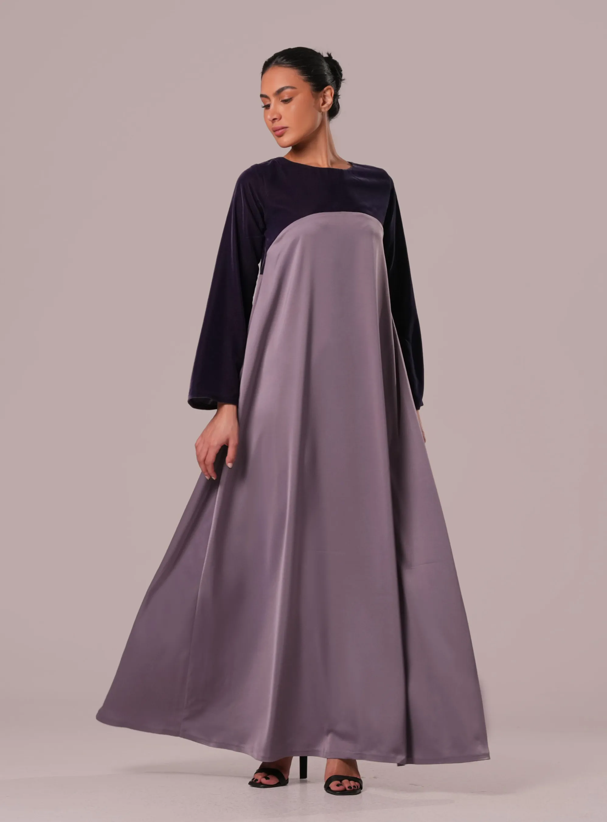 جلابية المخمل وكريب الحرير