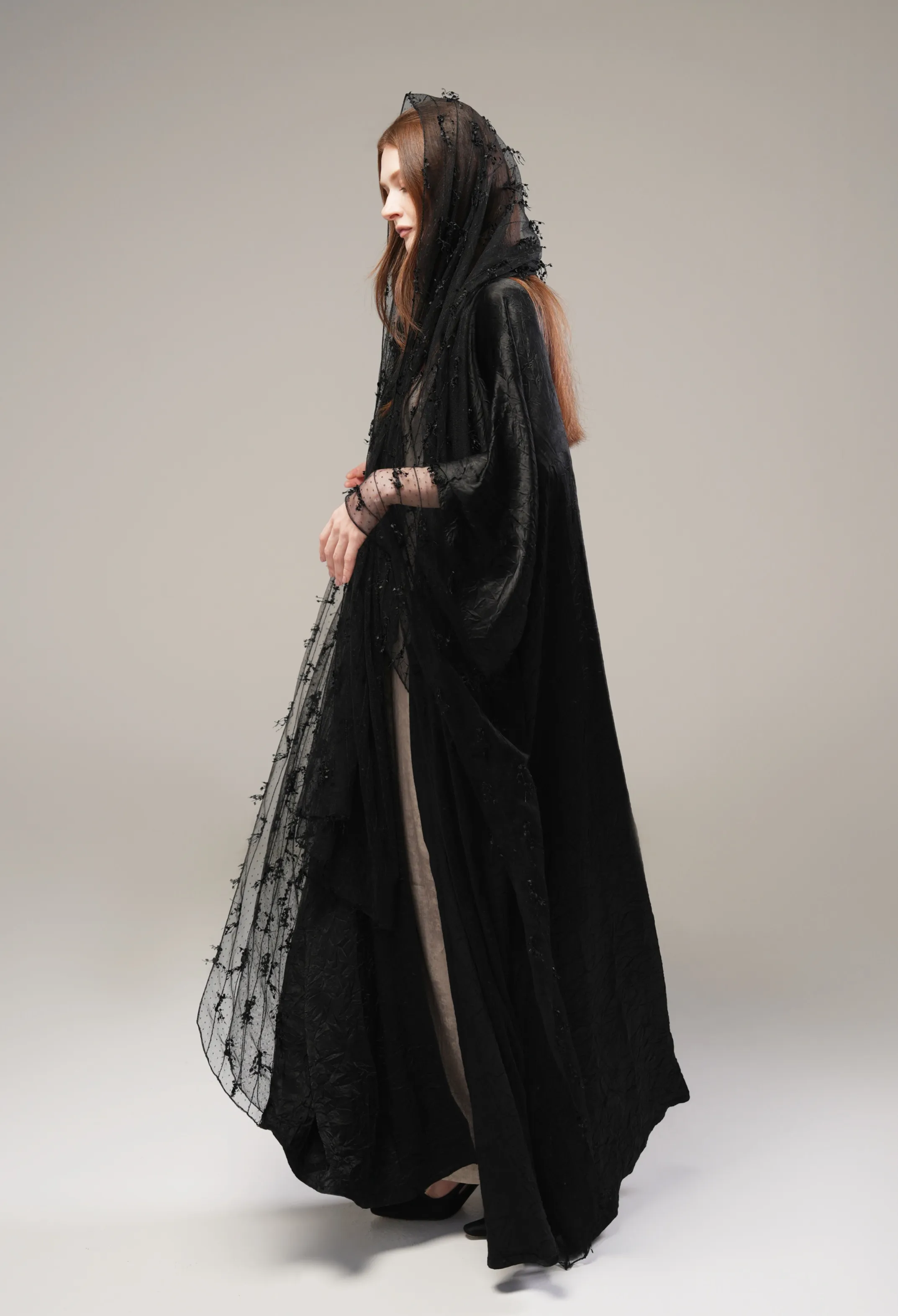 عباية حرير  مجعد